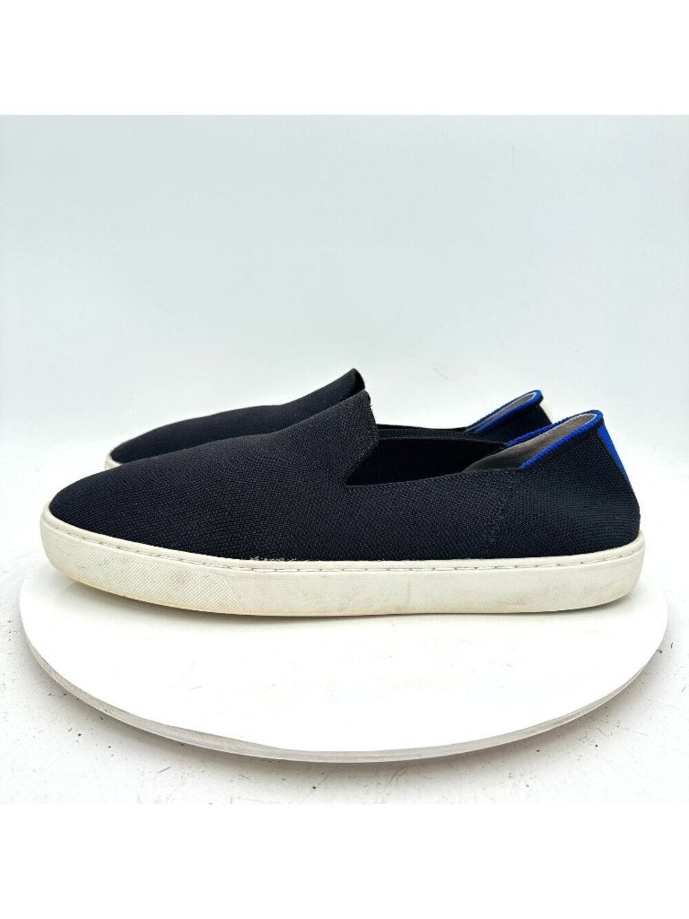 Rothys The Original Slip On Women Size 12 Blue Navy White Comfort Shoes